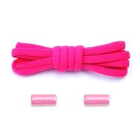LfearTesa Elastic laces Sneakers Colorful Options No tie Shoelace for Round Shoelaces Shoes Accessories,Rose Red,One size