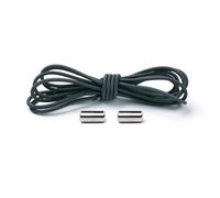 LfearTesa Elastic Shoelaces Round No Tie Shoe laces Sneakers Shoelace Rubber elastic Laces Lock,Dark Grey,One size