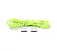 LfearTesa Elastic Shoelaces Round No Tie Shoe laces Sneakers Shoelace Rubber elastic Laces Lock,Fluorescent Green,One size