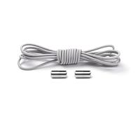 LfearTesa Elastic Shoelaces Round No Tie Shoe laces Sneakers Shoelace Rubber elastic Laces Lock,Light Gray,One size