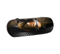 LfearTesa Hard Shell Pencil Bag Stationery Organizer Pouch Leather Pencil Pen Case & Makeup Bag,Black Mamba Snake Print