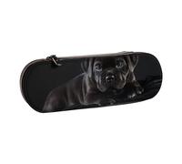 LfearTesa Hard Shell Pencil Bag Stationery Organizer Pouch Leather Pencil Pen Case & Makeup Bag,Cane Corso Pets Puppy Black Cane Corso