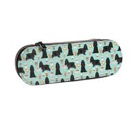 LfearTesa Hard Shell Pencil Bag Stationery Organizer Pouch Leather Pencil Pen Case & Makeup Bag,Cocker Spaniel Printed