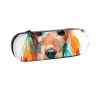 LfearTesa Hard Shell Pencil Bag Stationery Organizer Pouch Leather Pencil Pen Case & Makeup Bag,Cute Art Cocker Spaniel Dog Cool