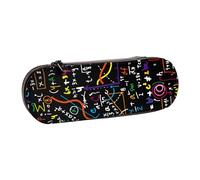 LfearTesa Hard Shell Pencil Bag Stationery Organizer Pouch Leather Pencil Pen Case & Makeup Bag,Math Physics Formula