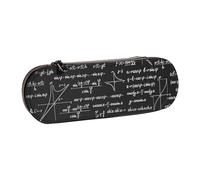 LfearTesa Hard Shell Pencil Bag Stationery Organizer Pouch Leather Pencil Pen Case & Makeup Bag,Mathematical Patterns and Calculations