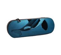 LfearTesa Hard Shell Pencil Bag Stationery Organizer Pouch Leather Pencil Pen Case & Makeup Bag,The Dreamer Orca