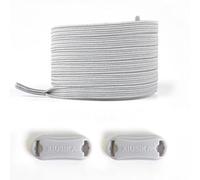 LfearTesa No Tie Shoe laces Elastic Laces Sneakers Flat Shoelaces Quick Shoe lace Rubber Bands,Light Grey,One size