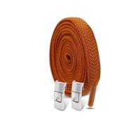 LfearTesa Press Lock Shoelaces Without ties 8MM Width Flat Elastic Shoelace Sneakers Shoe Laces for Shoes Accessories,Brown-2 Pair,One size