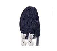 LfearTesa Press Lock Shoelaces Without ties 8MM Width Flat Elastic Shoelace Sneakers Shoe Laces for Shoes Accessories,Navy Blue-2 Pair,One size