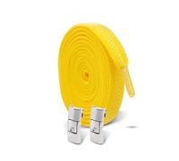 LfearTesa Press Lock Shoelaces Without ties 8MM Width Flat Elastic Shoelace Sneakers Shoe Laces for Shoes Accessories,Yellow-2 Pair,One size