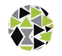 LfearTesa Random Triangles Lime Green Gray Black On White,8 in Round Mouse Pad, Waterproof Non-Slip Rubber Base Mouse Pad