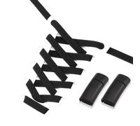 LfearTesa Shoelaces Shoe Laces Clip Flat Elastic Stretch Laces Sneakers Casual Shoelace,All Black,One size