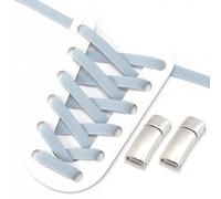 LfearTesa Shoelaces Shoe Laces Clip Flat Elastic Stretch Laces Sneakers Casual Shoelace,Light Blue,One size