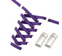 LfearTesa Shoelaces Shoe Laces Clip Flat Elastic Stretch Laces Sneakers Casual Shoelace,Purple,One size