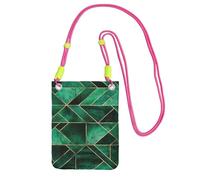 LfearTesa Small Crossbody Purse Cell Phone Wallet Purses Should Bag Crossbody Bag,Abstract Nature - Emerald Green,Fuchusia