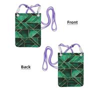 LfearTesa Small Crossbody Purse Cell Phone Wallet Purses Should Bag Crossbody Bag,Abstract Nature - Emerald Green,Purple