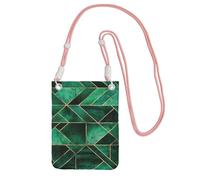 LfearTesa Small Crossbody Purse Cell Phone Wallet Purses Should Bag Crossbody Bag,Abstract Nature - Emerald Green,Pink