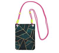 LfearTesa Small Crossbody Purse Cell Phone Wallet Purses Should Bag Crossbody Bag,Abstract Nature Emerald Green,Fuchusia