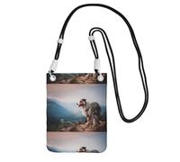 LfearTesa Small Crossbody Purse Cell Phone Wallet Purses Should Bag Crossbody Bag,Australian Shepherd Mountains Aussie Pets Dogs,Black