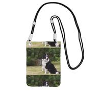 LfearTesa Small Crossbody Purse Cell Phone Wallet Purses Should Bag Crossbody Bag,Bad Dog Border Collie,Black