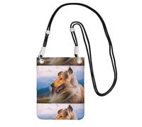 LfearTesa Small Crossbody Purse Cell Phone Wallet Purses Should Bag Crossbody Bag,Beautiful Rough Collie,Black