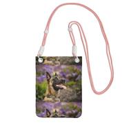 LfearTesa Small Crossbody Purse Cell Phone Wallet Purses Should Bag Crossbody Bag,Belgian Malinois Pets Dogs Belgian Malinois,Pink