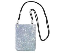 LfearTesa Small Crossbody Purse Cell Phone Wallet Purses Should Bag Crossbody Bag,Bling Silver Printed Glitter,Black