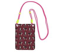 LfearTesa Small Crossbody Purse Cell Phone Wallet Purses Should Bag Crossbody Bag,Border Collie Dog Breed Pet Lovers Sewing Projects Ruby,Fuchusia