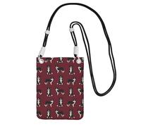 LfearTesa Small Crossbody Purse Cell Phone Wallet Purses Should Bag Crossbody Bag,Border Collie Dog Breed Pet Lovers Sewing Projects Ruby,Black