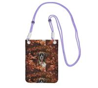 LfearTesa Small Crossbody Purse Cell Phone Wallet Purses Should Bag Crossbody Bag,Boxer Dogs Autumn,Purple