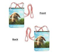 LfearTesa Small Crossbody Purse Cell Phone Wallet Purses Should Bag Crossbody Bag,Bunny On The Grass,Pink