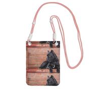 LfearTesa Small Crossbody Purse Cell Phone Wallet Purses Should Bag Crossbody Bag,Cane Corso Big Black Dogs Pets,Pink