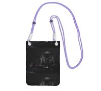 LfearTesa Small Crossbody Purse Cell Phone Wallet Purses Should Bag Crossbody Bag,Cane Corso Pets Puppy Black Cane Corso,Purple