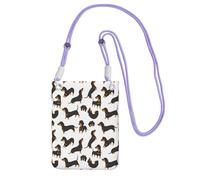 LfearTesa Small Crossbody Purse Cell Phone Wallet Purses Should Bag Crossbody Bag,Cartoon Dachshund,Purple