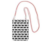 LfearTesa Small Crossbody Purse Cell Phone Wallet Purses Should Bag Crossbody Bag,Cow Print,Pink