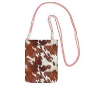 LfearTesa Small Crossbody Purse Cell Phone Wallet Purses Should Bag Crossbody Bag,Cow Skin,Pink