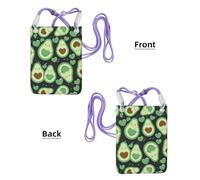LfearTesa Small Crossbody Purse Cell Phone Wallet Purses Should Bag Crossbody Bag,Cute Seamless Pattern Avocado Heart,Purple