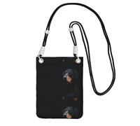 LfearTesa Small Crossbody Purse Cell Phone Wallet Purses Should Bag Crossbody Bag,Doberman Pinscher Pets Dogs Black Dogs Doberman,Black