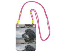 LfearTesa Small Crossbody Purse Cell Phone Wallet Purses Should Bag Crossbody Bag,English Cocker Spaniel Large Curly Ears Black,Fuchusia