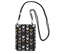LfearTesa Small Crossbody Purse Cell Phone Wallet Purses Should Bag Crossbody Bag,French Bulldog Sweet Dog Puppy Puppies Dog,Black