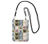 LfearTesa Small Crossbody Purse Cell Phone Wallet Purses Should Bag Crossbody Bag,Frenchie Dog,Black