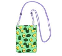 LfearTesa Small Crossbody Purse Cell Phone Wallet Purses Should Bag Crossbody Bag,Fresh Green Avocado Fitness People Exercise,Purple