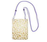 LfearTesa Small Crossbody Purse Cell Phone Wallet Purses Should Bag Crossbody Bag,Gold Leopard Print,Purple