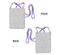 LfearTesa Small Crossbody Purse Cell Phone Wallet Purses Should Bag Crossbody Bag,Grey White Leopard Print,Purple