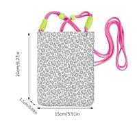 LfearTesa Small Crossbody Purse Cell Phone Wallet Purses Should Bag Crossbody Bag,Grey White Leopard Print,Fuchusia