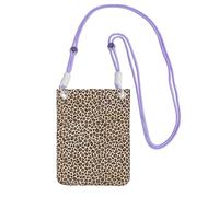 LfearTesa Small Crossbody Purse Cell Phone Wallet Purses Should Bag Crossbody Bag,Leopard Print,Purple