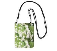 LfearTesa Small Crossbody Purse Cell Phone Wallet Purses Should Bag Crossbody Bag,Lily Of The Valley,Black