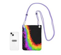 LfearTesa Small Crossbody Purse Cell Phone Wallet Purses Should Bag Crossbody Bag,Love Wins Rainbow,Purple