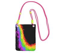LfearTesa Small Crossbody Purse Cell Phone Wallet Purses Should Bag Crossbody Bag,Love Wins Rainbow,Fuchusia